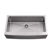 Pelican PL-HA122 R15 16G Handmade 16 Gauge Stainless Steel Farmhouse Kitchen Sink 32 7/8'' x 20 3/4'' w/ Micro Radius Corners
